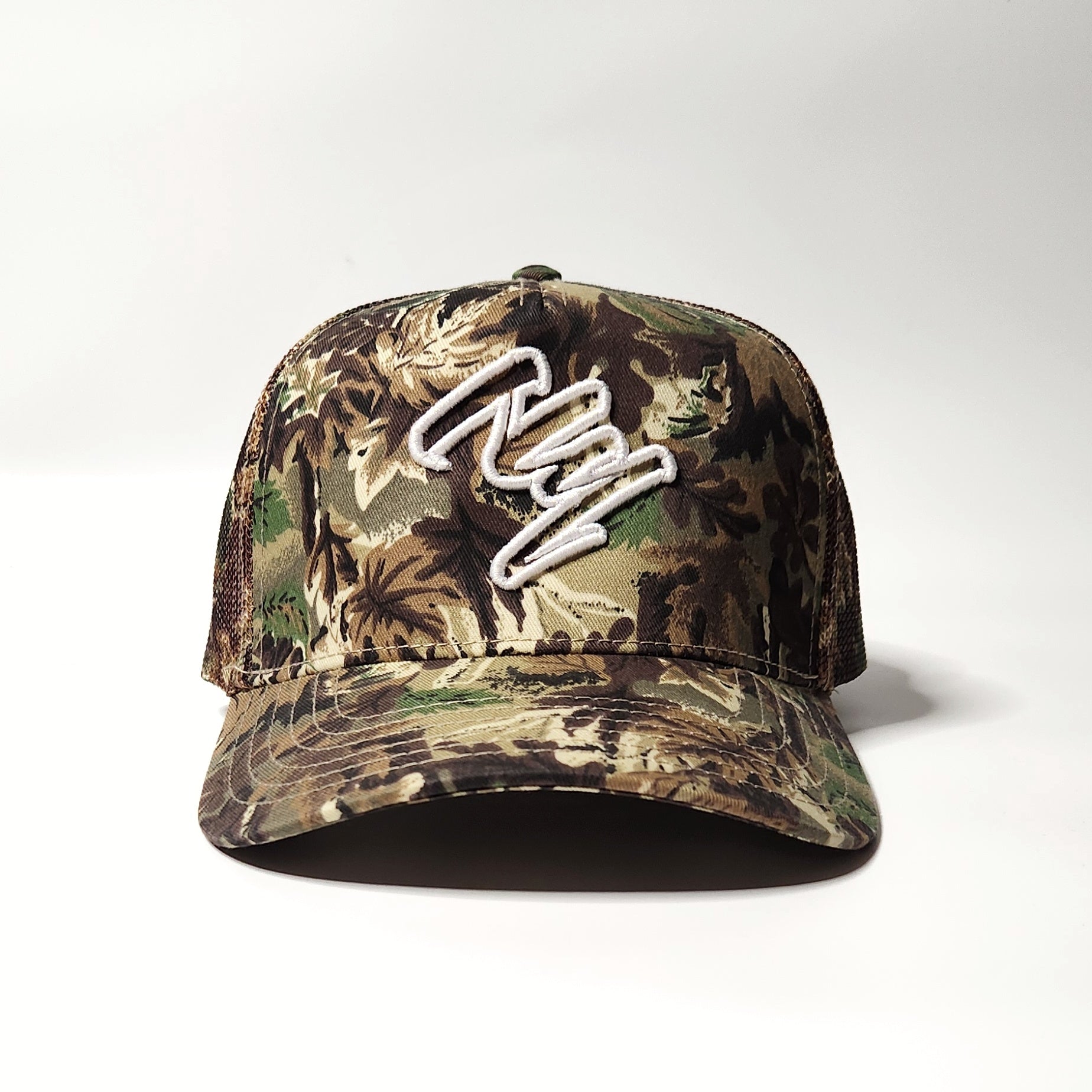 A NY DAY "OG LOGO" CAMO TRUCKER HAT