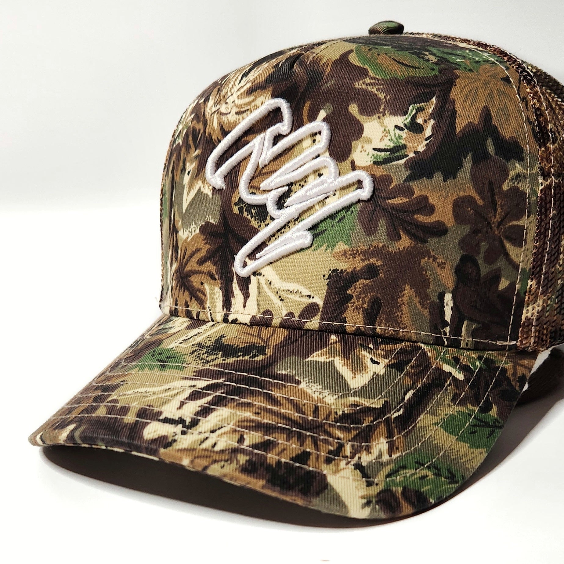 A NY DAY "OG LOGO" CAMO TRUCKER HAT