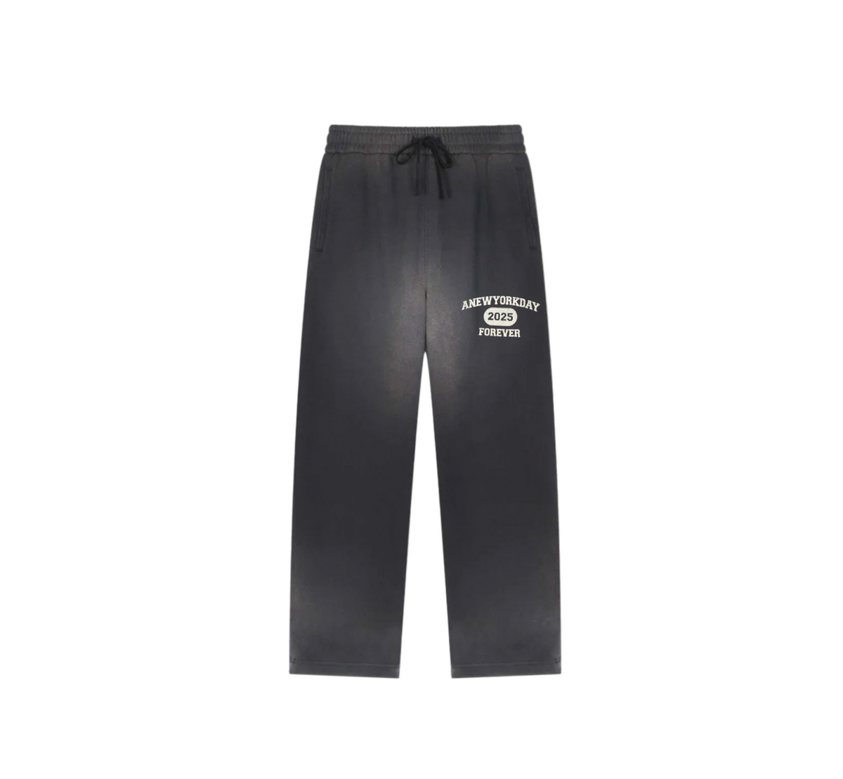A NEW YORK DAY "COLLEGIATE" SUN FADE CUFFLESS SWEATPANTS
