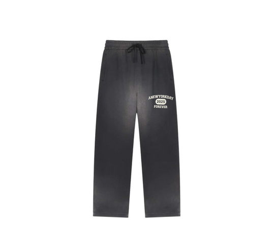 A NEW YORK DAY "COLLEGIATE" SUN FADE CUFFLESS SWEATPANTS