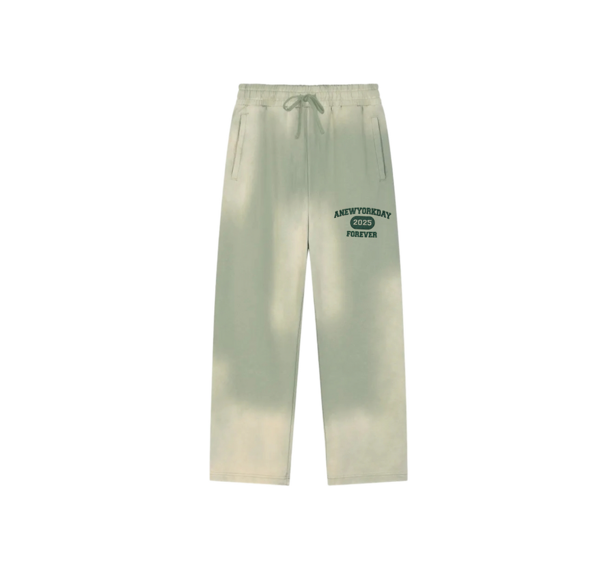 A NEW YORK DAY "COLLEGIATE" SUN FADE CUFFLESS SWEATPANTS